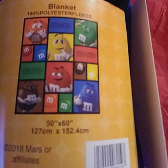 M & M World Fleece Blanket - Picture 3 of 3